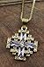 Nazareth Store 18k Yellow Gold Plated Crusaders Jerusalem Cross Pendant with Crystallized Topaz and 20