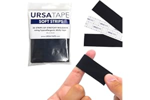 URSA STRAPS URSA Tape, Stretchy Moleskin Fabric Tape 30-Pack Strips, Heavy-Duty No-Residue and Body Tape for Shoes, Skin and More, Multicolor, 8 x 2.5 cm (3.14 x 0.98 inches)