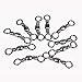 Pisfun 100/200pcs Swivels For Fishing Barrel Swivel with Solid Ring #14 #10 #8 #7 #6 #4 #2 #1 #1/0 #3/0 #5/0