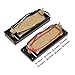 LYWS Mini Humbucker Pickups Bridge & Neck Set for 6 strings Electric Guitar Chrome
