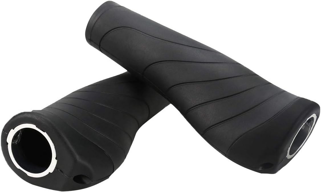 Allnice Bike Handlebar Grips Comfort Bike Grips Fit for 22.2mm Bicycle Handlebar (Black)