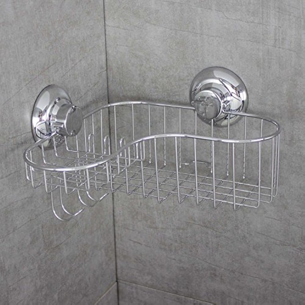 corner suction cup shower caddy