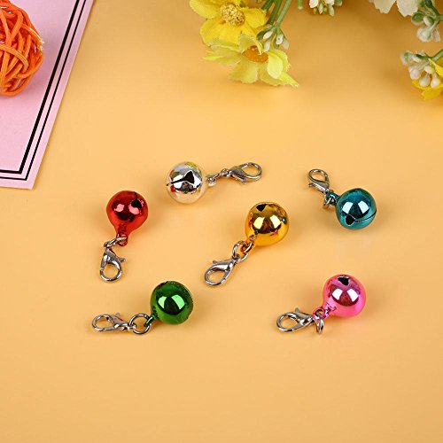 Kicode Coloured Pet Punny Dog Bell for Cat Animal Collar Clothe Charming Lobster Clasp DIY Decoration - Thumbnail 2