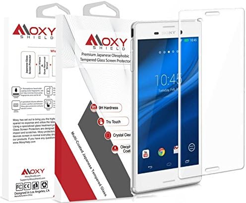 Sony M4 Aqua Moxy® Shield TEMPERED Glass Screen Protector [Lifetime Warranty] Shatterproof 9H + Scratch Resistant + TruTouch Accuracy + Easy Alignment + Grade A Japanese Glass &amp; Clarity
