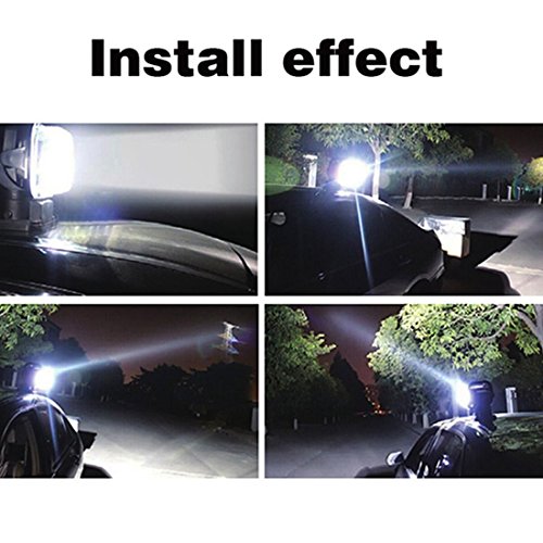 1pcs Black 12v 24v 50w 360º CREE LED Rotating Remote Control Work Light Spot for Hummer Jeep Off-road Vehicles Trucks Car Boat SUV Home Security Protection Emergency Lighting - Thumbnail 6