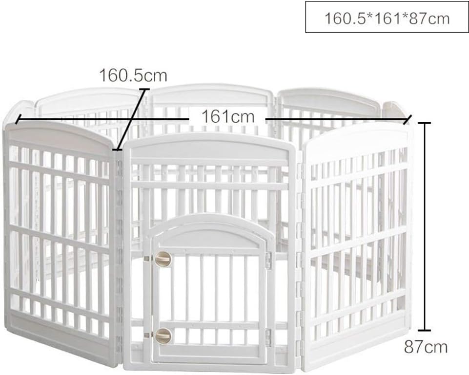 CWYSJ Puppy Playpen Large Dog Pen Play Pen Whelping Whelping With Abs Tray Dog Playpen Cage Fence Plastic Indoor/Outdoor (Size : 160 * 161cm)