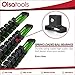 Olsa Tools Aluminum Socket Organizer, 3pc Set - Green Socket Holder Kit 1/2-Inch, 3/8-Inch, and 1/4-Inch Drive - Holds 58 Chrome or Impact Sockets - Professional Grade Socket Rails - Part: 1102