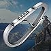 Idakey Full Stainless Steel Anti-Lost Key Chain Carabiner with Bottle Opener for Home, Camping, Fishing, Hiking, Traveling and Keychain Silver