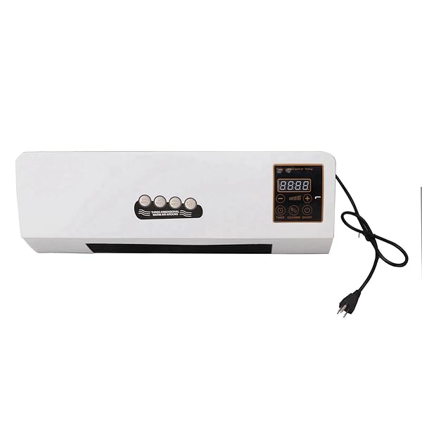 SEMME WALL MOUNT AIR HEATER, DUAL USE WIND AND HEATING FOR BEDROOM AND LIVING ROOM, US PLUG 110V, MINI AIR HEATER FOR EFFICIENT TEMPERATURE CONTROL (WITH PRINT)