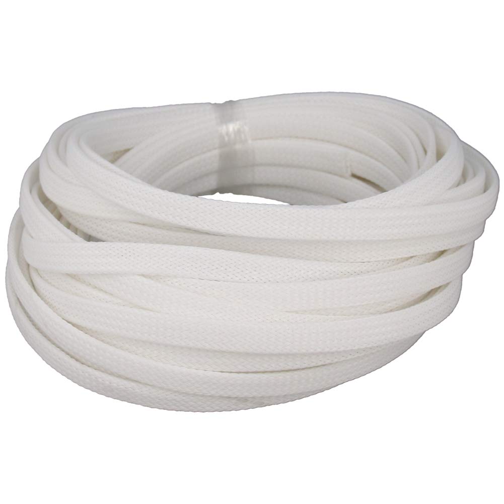 Othmro Cable Management Sleeve, 10m White Cable Tidy Sleeve, Diameter 6mm, Cord Protector, Braided Cable Organizers for Office Cord, Insulation Protection, 1 Pc