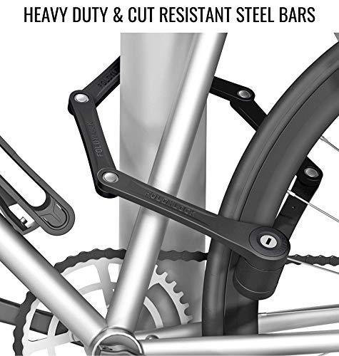 foldylock compact bike lock extreme bike lock heavy duty bicycle security chain lock steel bars