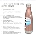 Simple Modern 17 Ounce Wave Water Bottle - Stainless Steel Double Wall Vacuum Insulated Reusable Leakproof -Rose Gold