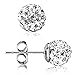 UHIBROS 316L Surgical Stainless Steel Stud earrings Round Ball Diamond Ear Stub