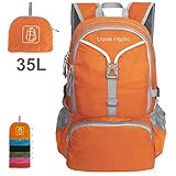travel inspira 35L Lightweight Foldable Backpack Water Resistant Packable Sports Casual For Outdoor Camping Hiking Cycling 35 Liters
