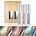 Glitter & Glow Liquid Eyeshadow Set 3D Shimmer Metaliic Waterproof Creamy Eye Gloss Makeup Kit (Set 1:02# 03# 06#)