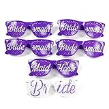 Bridal Bachelorette Party Favors Brides Maid Wedding Purple Sun Glasses - 6 Pce Kit