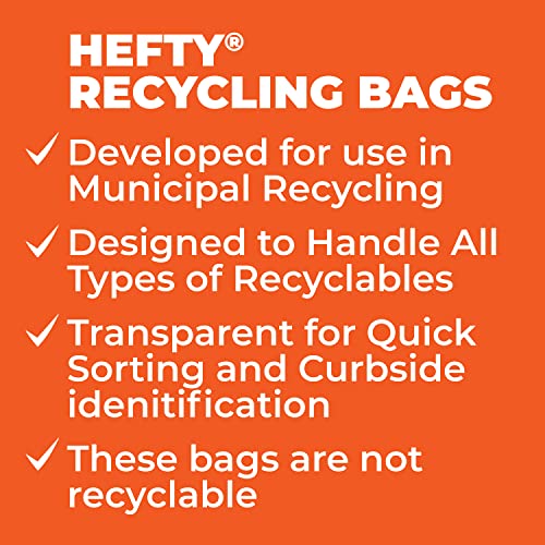 Hefty Recycling Trash Bags, Blue, 13 Gallon, 60 Count Pricepulse