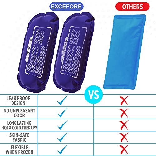 Ice Pack, 2 Reusable Hot and Cold Ice Packs for Injuries, Joint Pain, Muscle Soreness and Body Inflammation - Reusable Gel Wraps - Adjustable & Flexible for Knees, Back, Shoulders, Arms and Legs