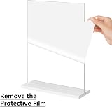 Flow fire A4 Acrylic Sign Holder 2 Pack T-Shape Double-Sided Clear Perspex view 2
