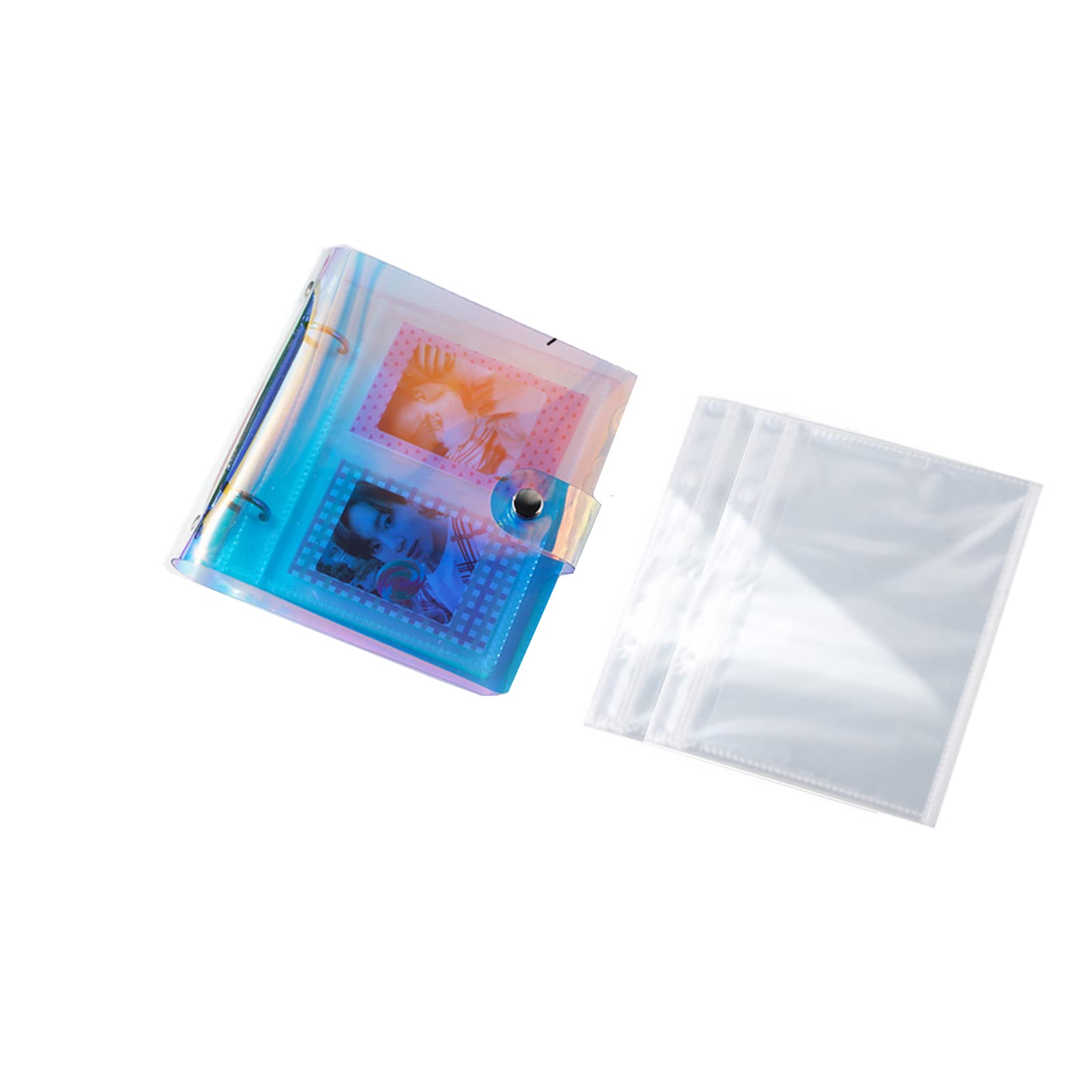 4x6" Photo Sleeves - 100 Pocket PictureAlbum, Flip Book, Card Sleeve, Mini Album, Waterproof Holder, Name Card Pocket, Wallet Size Refills (Color)