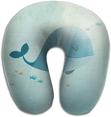Multifunctional Neck Pillow Whale U-Shaped Soft Pillows Convertible Portable For Reading,Sleeping On Airplanes,Train,Car,and Travel