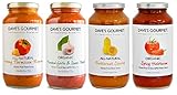 Dave's Gourmet Pasta Sauce 4- Flavor Variety Pack, Roasted Garlic & Sweet Basil, Creamy Parmesan Romano, Spicy Heirloom Marinara, Butternut Squash, 25.5 oz Jars (Pack of 4)