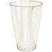 Glitter Disposable Cups | 14 oz. 50 Pack | Clear Plastic Cups | Gold Glitter Plastic Party Cups | Disposable Plastic Wine Glasses for Parties | Plastic Cocktail Glasses | Wedding Holiday Tumblers