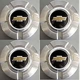 4pcs. 18 Inch Chevy 6 Lug Machined aluminum Center Caps Hubcaps Wheel Cover 2007-2014 # 9596343 or 9597991 5291 Silverado Sub