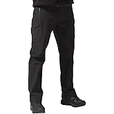 FREE SOLDIER Men's Outdoor Softshell Fleece Lined Cargo Pants Snow Ski Hiking Pants with Belt