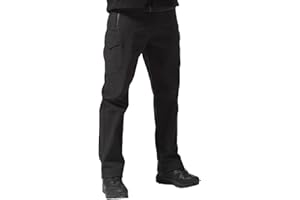 FREE SOLDIER Men's Outdoor Softshell Fleece Lined Cargo Pants Snow Ski Hiking Pants with Belt
