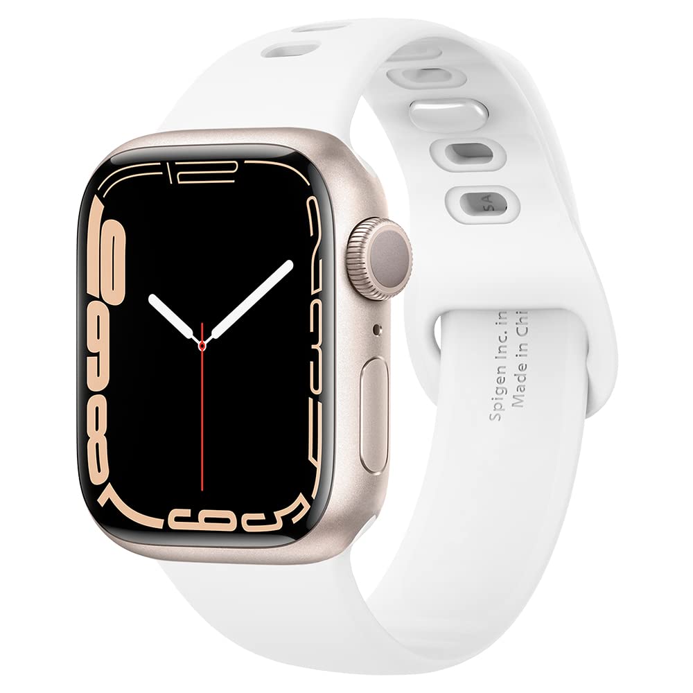Spigen Silicone Fit Designed for Apple Watch Strap for 44 mm/42 mm Series 6/SE/5/4/3/2/1 - White