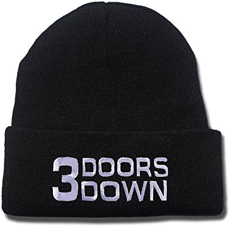 HEJIAXIN 3 Doors Down Band Logo Beanie Fashion Unisex Embroidery Beanies Skullies Knitted Hats Skull Caps