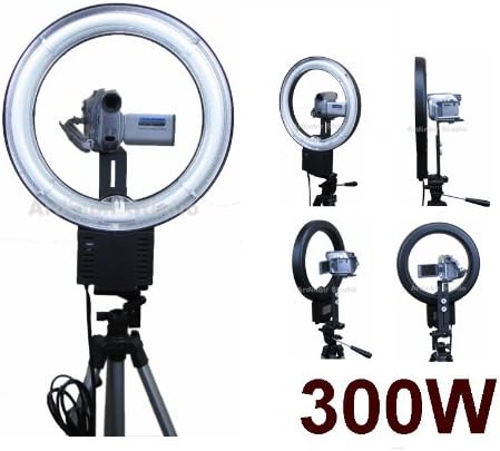 300W Continuous Video Ring Light for JVC EVERIO GZ-HD620, HD500, HD300, HD320, HD30, HD7, HD3, HM300, HM500, HM400, HM200, HM320, HM1, MS230, MS100B, MS120, MS250, MS100, MS130, X900, HM100U