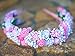 Dolyacrystal Crown Flower Women Baby Girl White Pink Handmade
