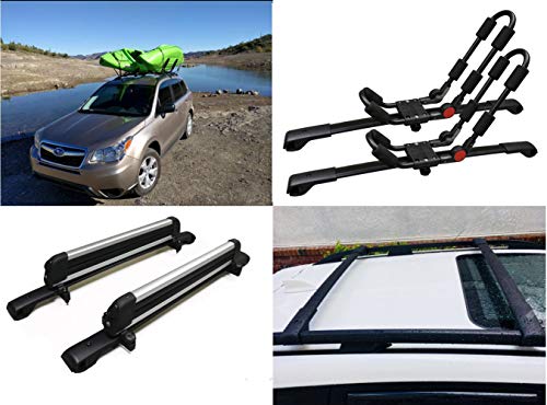 BRIGHTLINES Roof Rack Cross Bars For 2013-2018 Toyota RAV4 - 100lb Capacity Aluminum
