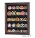 Military Challenge Coin Display Case Cabinet Medal Rack Holder Shadow Box (Mahogany)