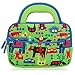 Evecase 7-8 inch Kid Tablet Sleeve, Cute Zoo Animal Themed Neoprene Carrying Sleeve Case Bag for 7-8 inch Kid Tablets (Green & Blue Trim, with Dual Handle and Accessory Pocket)