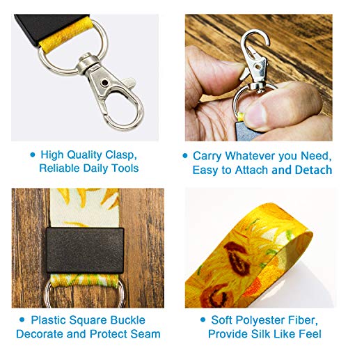 SENLLY Van Gogh Almond Fashion Hand Wrist Lanyard Premium Quality Wristlet Strap with Metal Clasp, for Key Chain, Camera, Cell Mobile Phone, Charms, Lightweight Items etc - Thumbnail 3