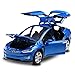 Diecast Model Cars Toy Cars Alloy Pull Back Toy Car with Sound and Light Toy Kids Toys 1/32 Scale (Blue)