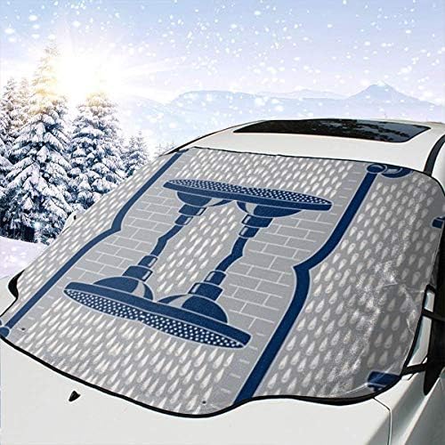 デコ噴水 カーフロントカバー 車 凍結防止カバー 車のフロントガラスの雪のカバー 車のフロントガラスの雪のカバー 防輻射紫外線 遮光 デコ噴水 断熱 冬 夏 日焼け防止カバー 防輻射紫外線 黄砂対策 強力な防風 四季兼用 取り付けが簡単 収納袋付き B086jh2n6n 新作製品