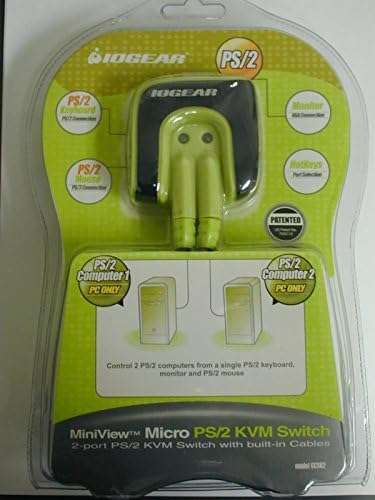 GCS62 IOGEAR Two port MiniView™ Micro KVM switch
