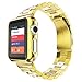 HUANLONG Solid Stainless Steel Band Compatible with Apple Watch 49mm 46mm 45mm 44mm 42mm 41mm 40mm 38mm, Metal Strap for iWatch Series Ultra/Ultra2/10/9/8/7/6/5/4/3/2/1 SE Women and Men(42mm/44mm/45mm/46mm/49mm Gold)