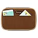 Homecube Pencil Case Large Capacity Storage Pen Bag Makeup Pouch Durable Students Stationery Case Two Layers with Dual Zippers- 8.86x5.5x3.15- Coffee