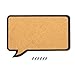 Speech Bubble Cork Bulletin Board with Push Pins (17.5 x 11.5 Inches)