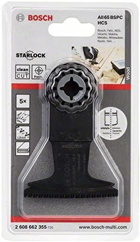 Bosch Professional 5x HCS Plunge Cutting Saw Blade AII 65 BSPC (for Hardwood 40 x 65 mm, Accessory Multitool) - Image 3