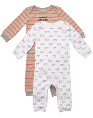 Boys Mommy's Little Man Crab 2-pack Jumpsuits (NB-9M)