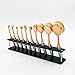 eBoot Acrylic Oval Makeup Brush Storage Organizer 10 Lattices Cosmetic Display Shelf (Black)