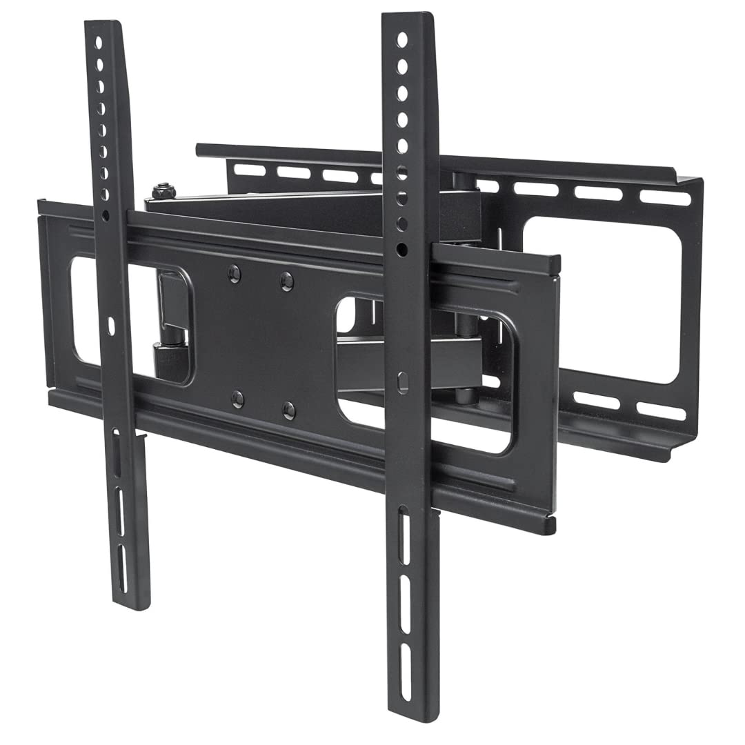 Manhattan TV & Monitor Mount, Wall, Full Motion, 1 screen, Screen Sizes: 32-55", Black, VESA 200x200 to 400x400, Max 50kg, LFD, Tilt & Swivel with 3 Pivots, Lifetime Warranty