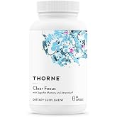 THORNE Clear Focus, Caffeine-Free Nootropic Supplement, 60 Capsules | Fast-Acting Support for Focus, Memory &amp; Clarity*, Clinically Studied Sage Extract &amp; L-Tyrosine, NSF Contents Certified