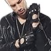 ELMA Men's Unlined Deerskin Leather Driving Gloves Cutout At Back (L, Black)